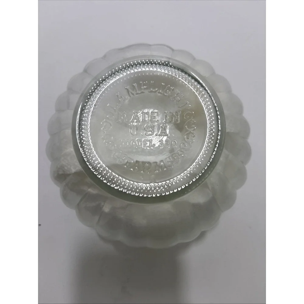 Lamplight Farms Hurricane Gold Oil Lamp Rib Clear Glass Bowl No Wick Made In USA